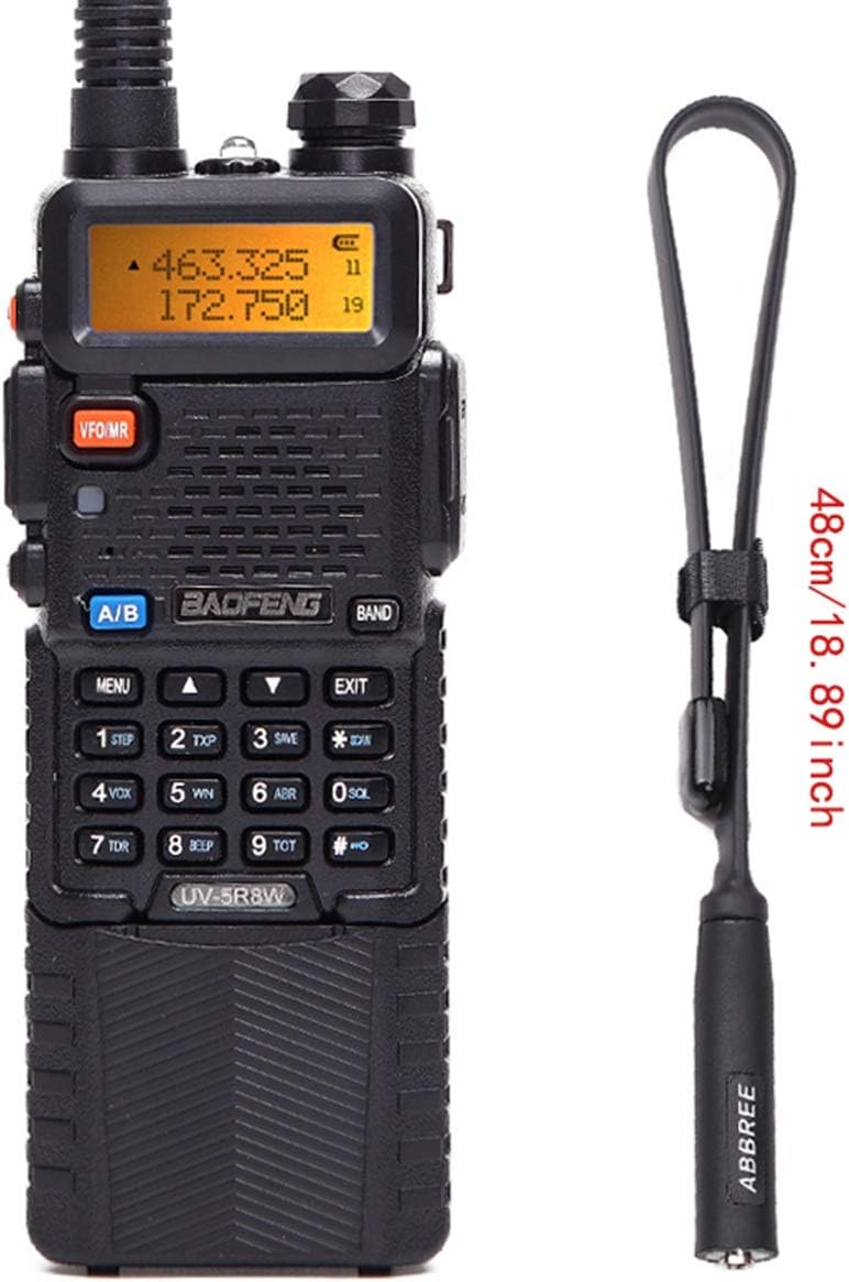 Discount 80% BaoFeng UV-5R High Power Portable Two-Way Radio 3800mAh Battery with 18.8inch ABBREE Tactical Antenna