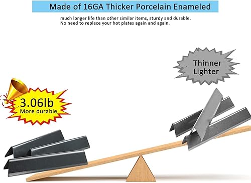 Miniatura 7 de 7635 Barras aromatizantes de 15.3 pulgadas para Weber Spirit I y II 200 Series piezas de repuesto, Spirit E210 S210 E220 S220 Parrillas de gas con