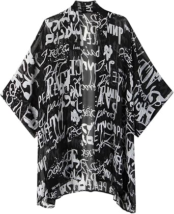 Women Bohemian Chiffon Kimono Cardigan Beach Cover Up Bikini Shawl Blouse for Swimwear Beachwear