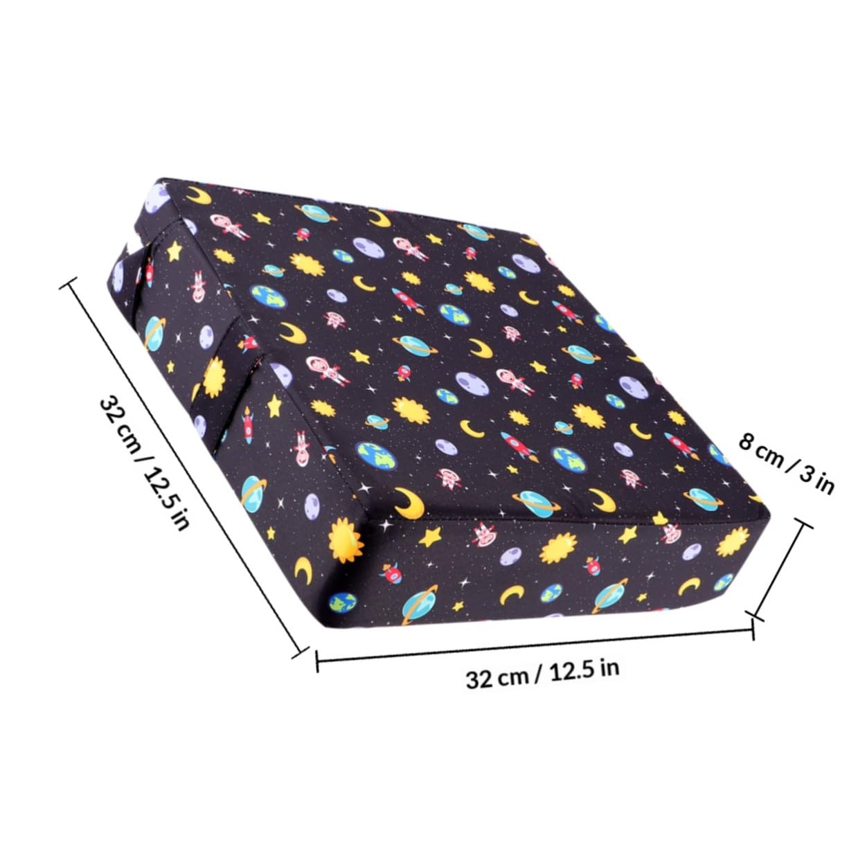 YARNOW Cuscino Rialzo Sedia per Twill Nero, Imbottitura Portatile e Smontabile, Adatto per Uso Domestico e Ristorante, Garantisce Sicurezza e Comfort Durante i Pasti