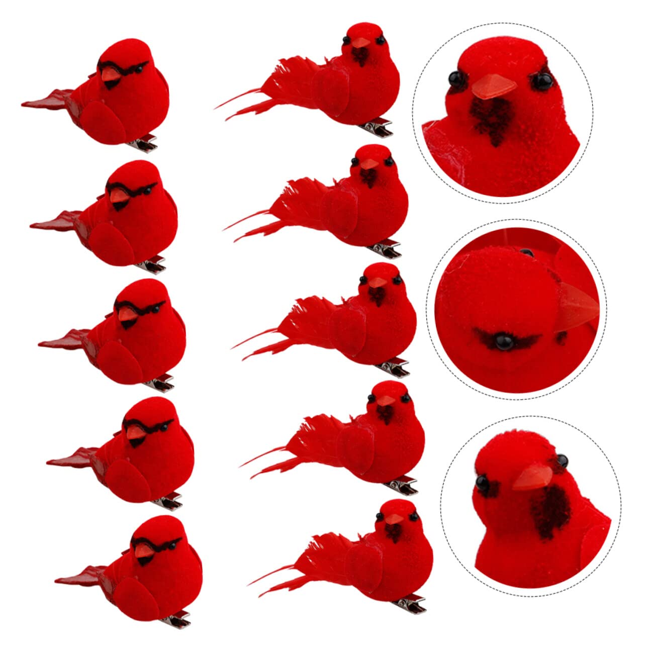 FOMIYES Decorazione Natalizia 30 Pz Ciondolo Uccello Rosso Di Natale De Para Guirnaldas Artificiales Para Uccelli Di Natale Ciondolo Artificiale Cardinale Uccello Femmina Schiuma