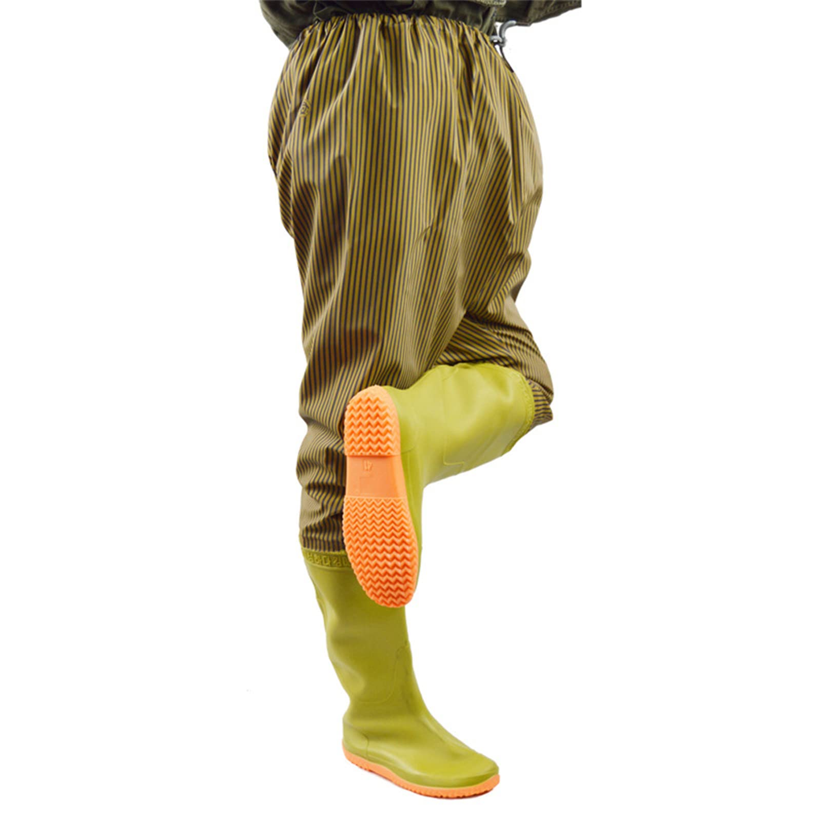 Stivali da Pesca Antipioggia Durevoli Impermeabili Pantaloni Trampoliere, 110 Cm Super Altezza Stivali in Gomma Traspirante Leggeri in PVC Trampolieri Stivali Pesca Antiscivolo