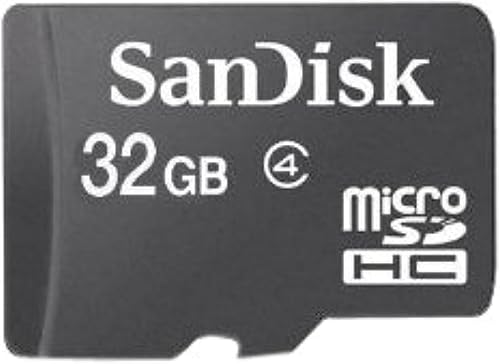 Sandisk Tarjeta de memoria MicroSDHC Clase 4 de 32 GB y lector de tarjetas MicroSDHC (a granel)