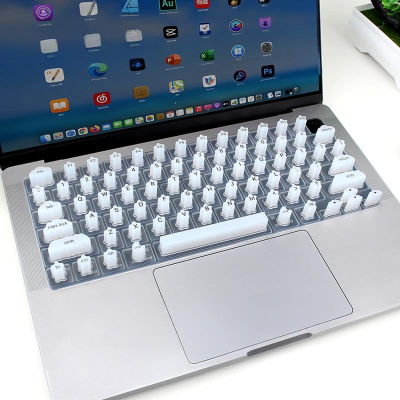 Funda para teclado de MacBook compatible con M1 M2 M3 M4, protector duradero para uñas largas. 7