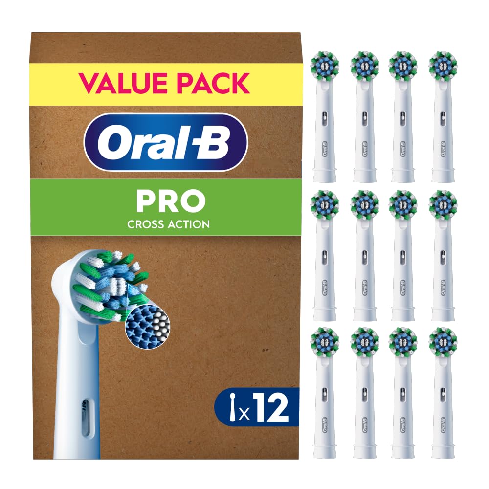 Oral B White Pro Cross Action Toothbrush Heads Pack Of 12 In