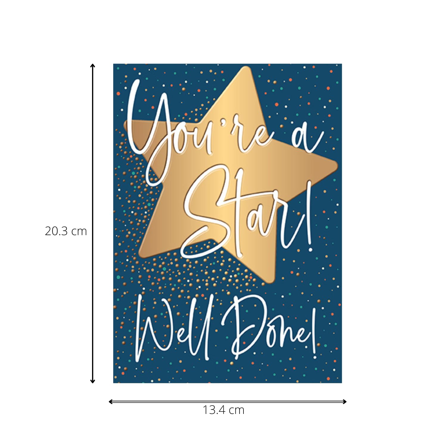 Set Van 2 Verjaardagskaarten – 'A Star Is Born' Met Goud Glitter, 3D-effect, 12x18 Cm, Met Envelop – Artis Design