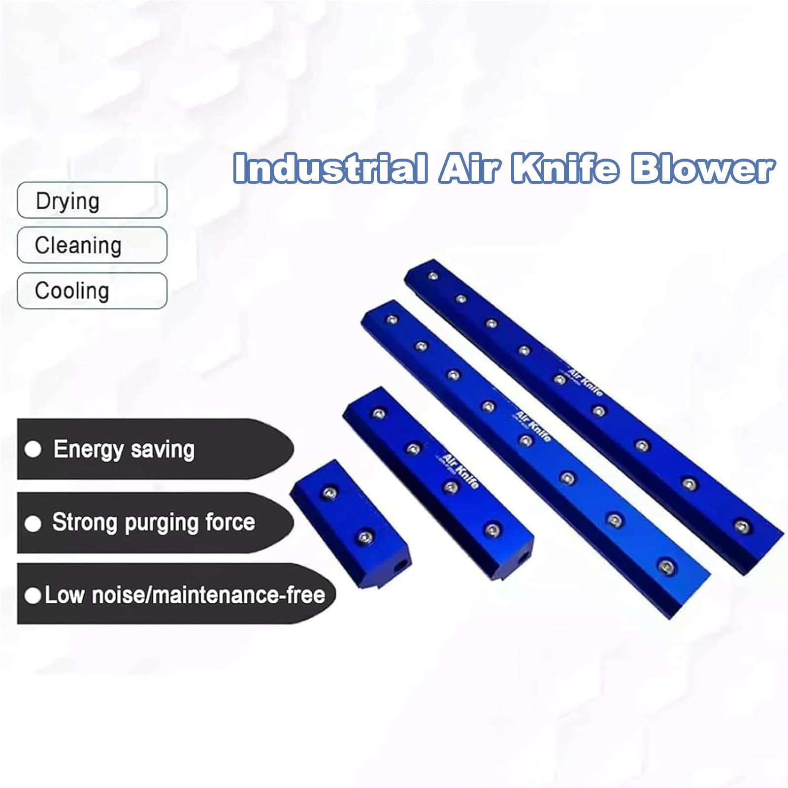 Soplador De Aire Industrial con Cuchilla De Aluminio para Soplado De Polvo, Interfaz De Rosca De 1/4", Intensidad Ajustable, Presión De Trabajo De 0,4 A 0,7 Mpa, 300mm