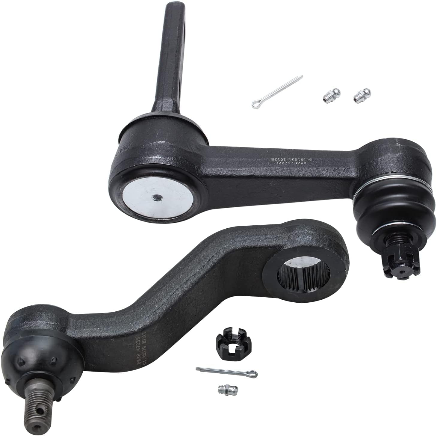 Detroit Axle - 2WD Front 12pc Suspension Kit for 97-99 Dodge Ram 2500 3500, Inner Outer Tie Rod Ends Lower Upper Ball Joints Idler Pitman Arm Adjusting Sleeves 1997 1998 1999 Replacement