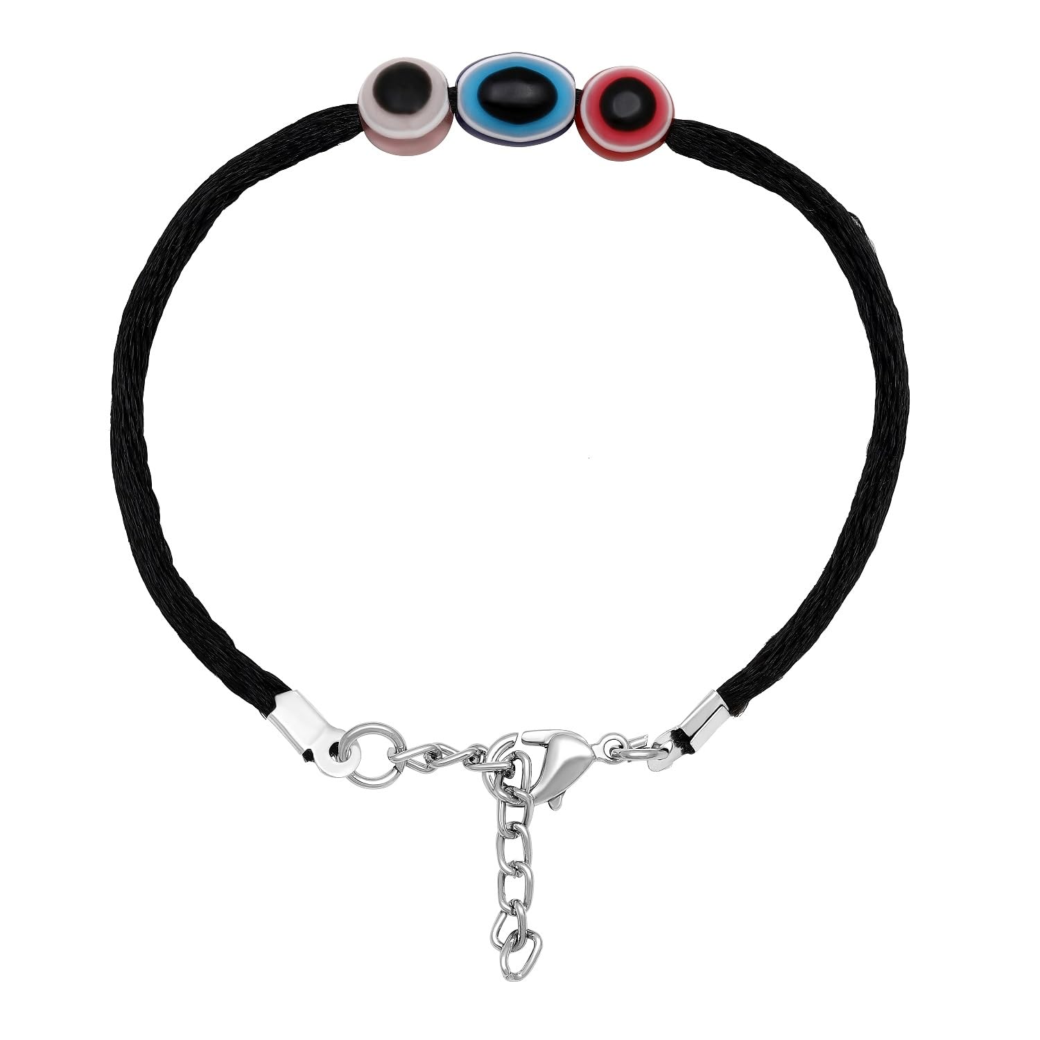 Evil Eye Bracelet with Beads and Meenakari Work