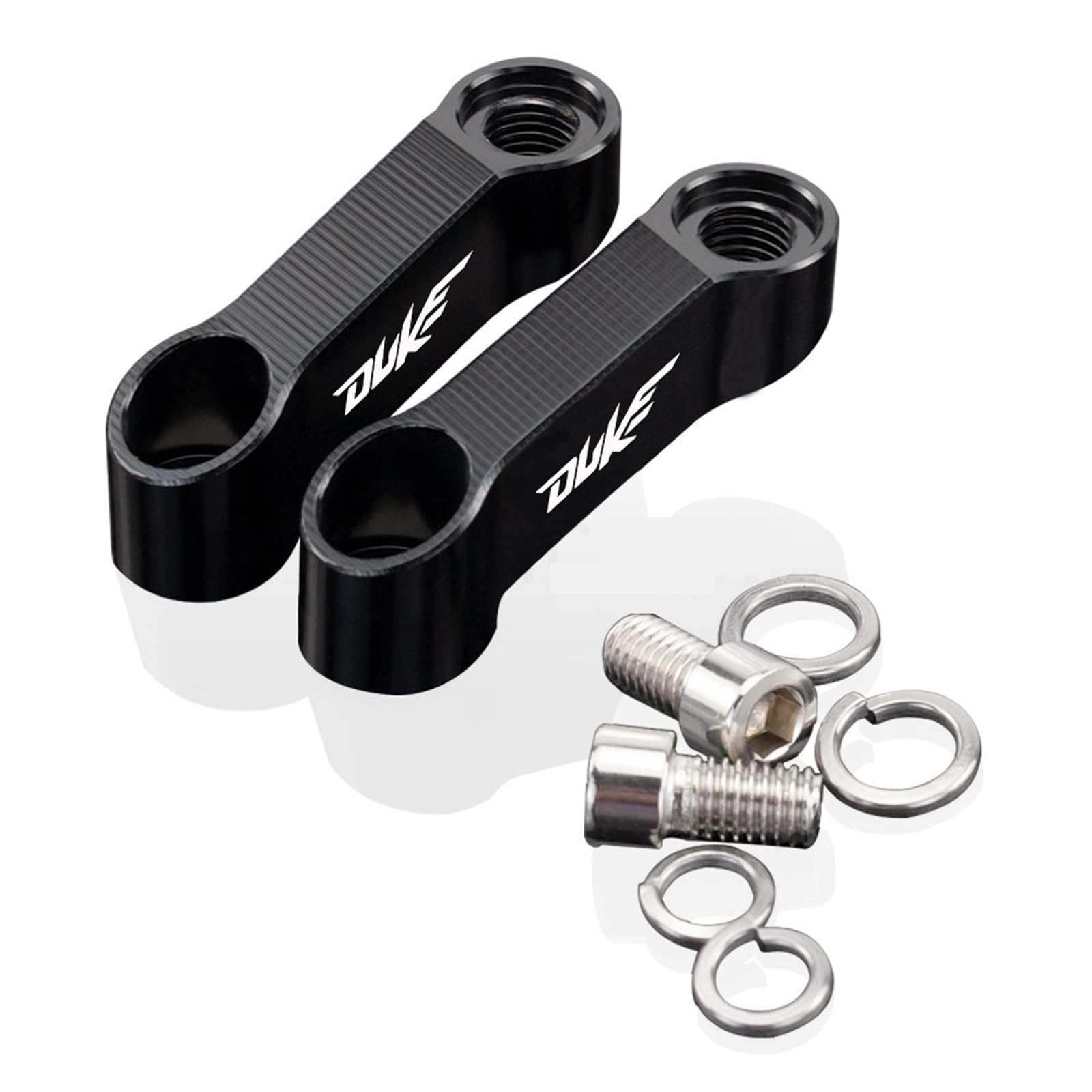LOTFI Ajustement for KTM Fit for DUKE 125 200 390 DUKE690 Duke1290 DUKE 690 1290 accessoires de moto support de support de montage d'extension de rétroviseur (Size : Black)