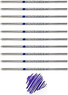 Monteverde D1 Ballpoint Refill to Fit Mini and Multi Functional Pens, Medium Point, Soft Roll, 10 Per Pack (Bulk Packed) (Blue)