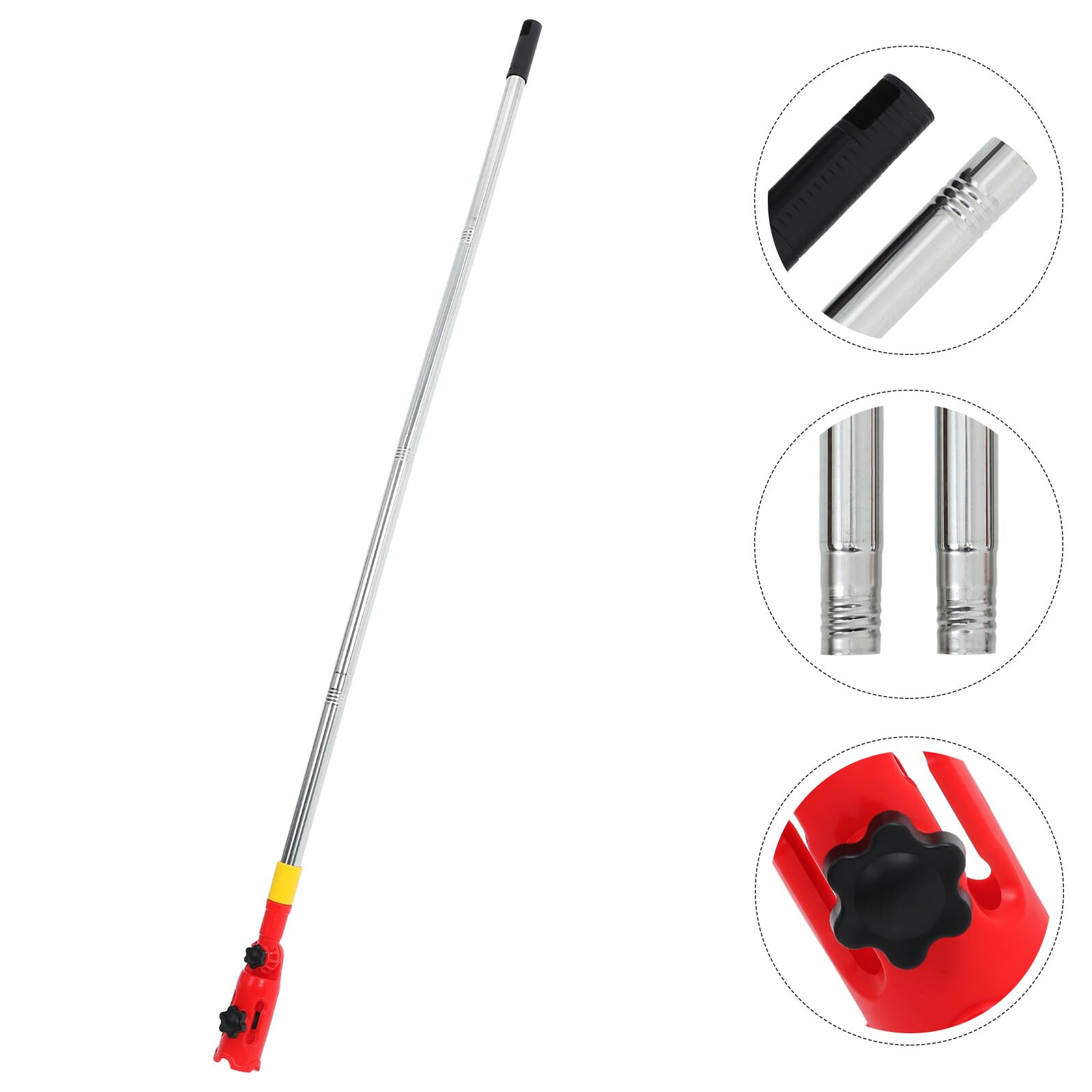 2 Piezas Extensor de Poste para Rodillo de Pintura con Abrazadera Ajustable Multiángulo, Varilla Telescópica de 1,1 M, Soporte Giratorio 360° para Pintar Paredes, Techos y Esquinas