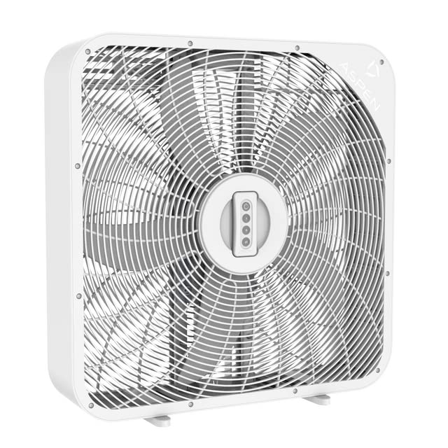 Aspen Box Fan 20 Inch with remote control Small Box Fans, Home Window Box Fans 3 Speed Quiet Most...