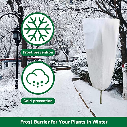 Violinak Large-Size 6 Packs Plant Covers Freeze Protection 47 X 71 Inch, Upgraded Tree Frost Cloth For Winter, 2.8Oz/Yd² Frost Blankets For Outdoor Plants, Reusable Tree Protectors Covers #TOP6