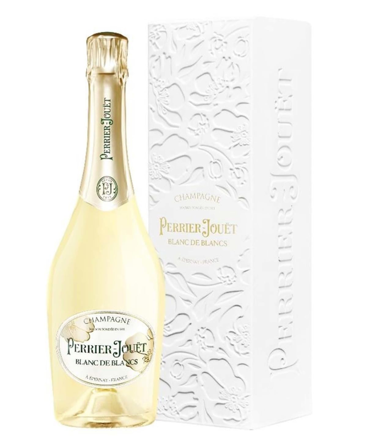 Perrier-Jouët Blanc de Blancs 0.75 (12% Vol.) im Geschenkset mit 2 Gläsern