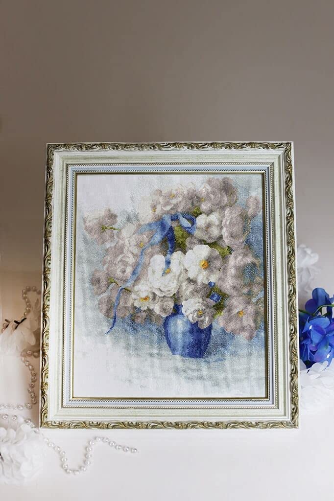Golden Fleece Zestawy do haftu krzyżykowego dla dorosłych kwiatów - jaskry 27 × 32 cm