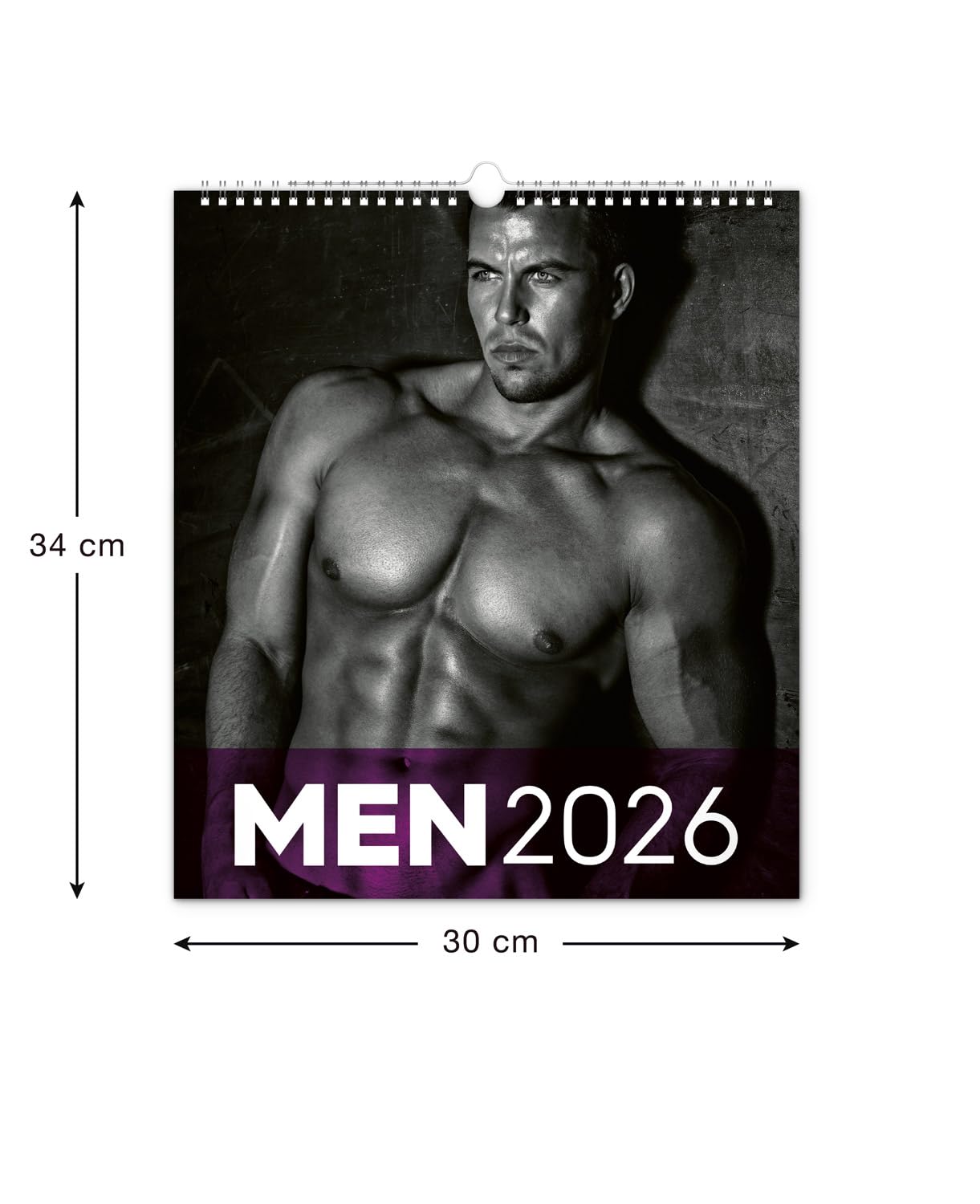Men 2026, Wandkalender Nackte Männer Erotik Kalender, Sexy Kalender XXX Erotiek Männerkalender 30 x 34 cm