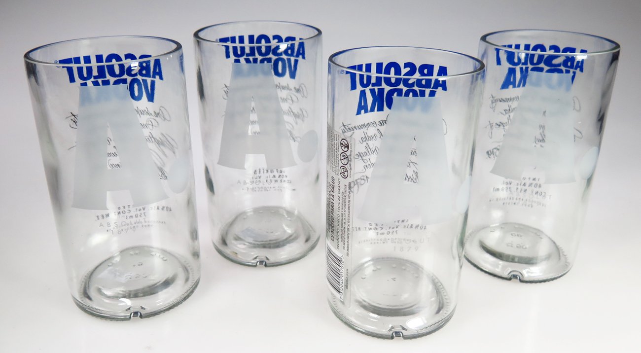 Absolut vodka glasses, hand cut, 22 oz, 750 ml, set of 4 : Amazon.ca: Home