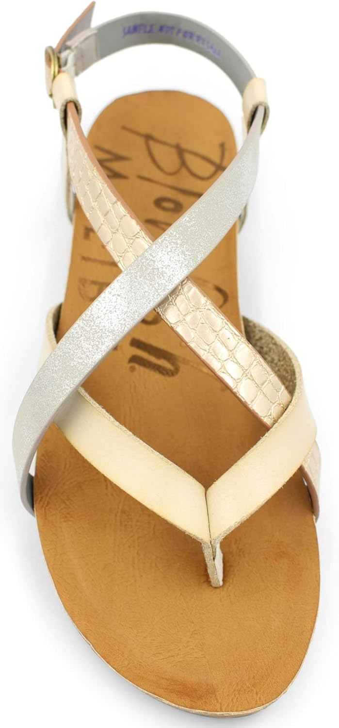 Blowfish Malibu Women's Granola 6 Gold Dile/Silvermoon/White