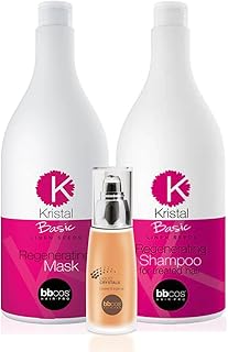 Bbcos Hair Pro Regenerating Shampoo + Mask + Liquid Crystal Oil With Linsees Oil Hair Care Combo Set Rebalancing pH Gently Cleanses of Treated Hair-picture-13