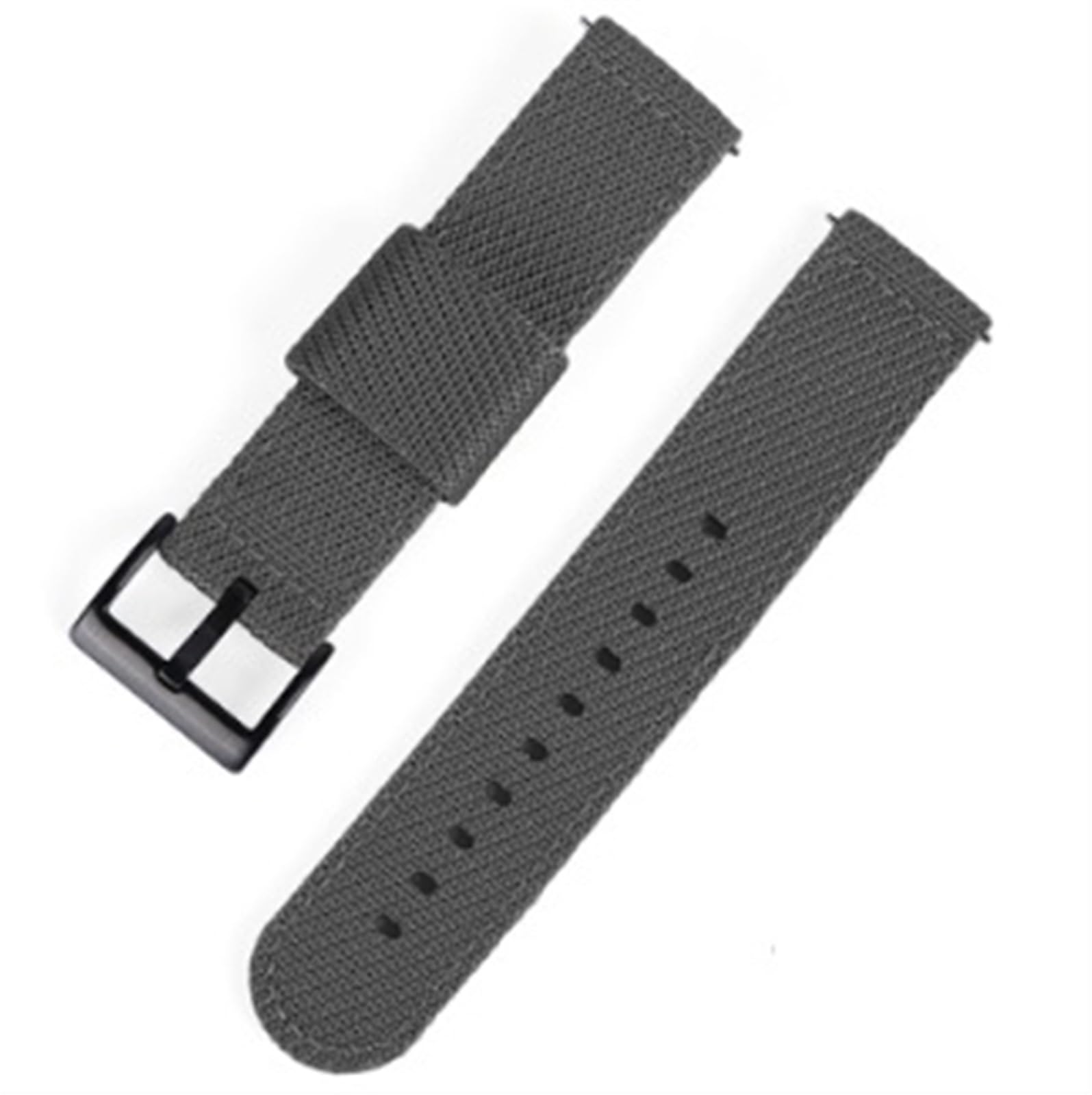 HABITZ 20mm 22mm nylonowy pleciony pasek bransoletka Quick Release kompatybilna for zegarkiem Samsung Galaxy kompatybilna for zegarkiem Huawei GT opaska na nadgarstek (Color : Gr�, Size : 20mm Width