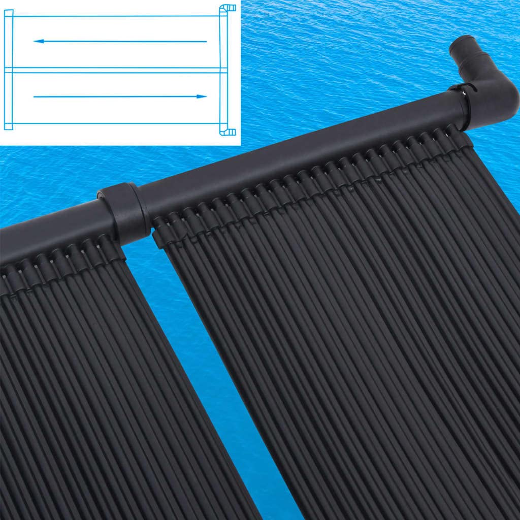 Pannello solare riscaldante per piscina, 8 pannelli, 80 x 310 cm, in polietilene, compatibile con pompe da piscina, per piscina e piscina da giardino, scambiatore di calore per esterni per