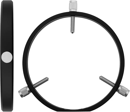 Miniatura 30 de Astromania Anillos de guía ajustables de 4.134 in de diámetro interior (par) para tubo de telescopio de diámetro o buscadores de 50 a 4.055 in