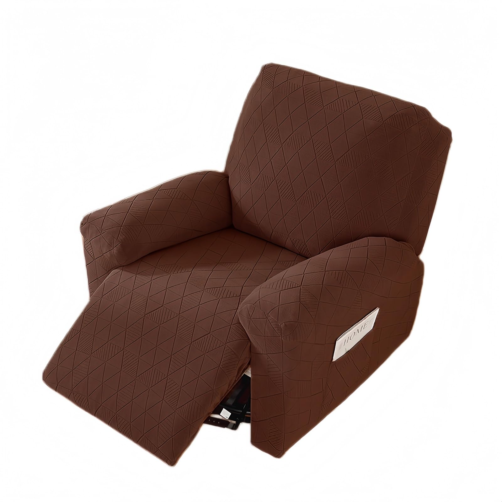 WoeiCuod 1 2 3 Seater Sofa Cover,slipcovers Polyester Stretch Sofa Covers Argyle Slipcovers Stain Resistant Scratch Resistant Easy Clean Recliner Armchair Covers For Living Room(Coffee 1,Single)