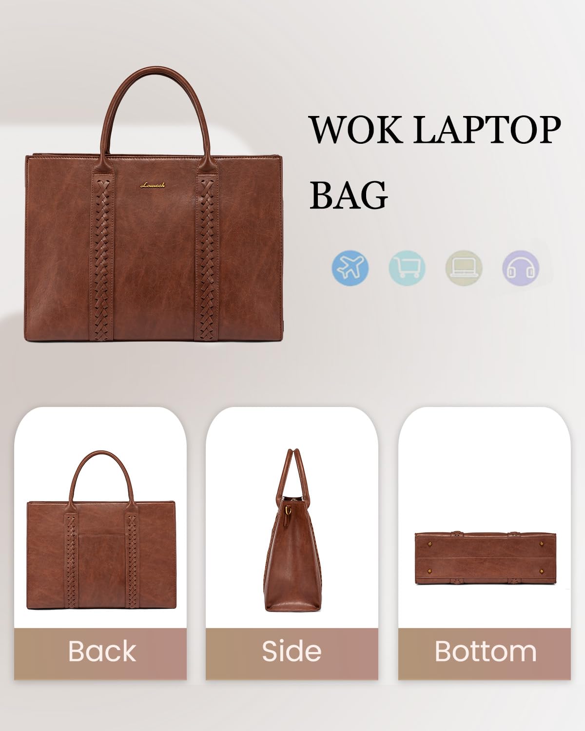 LOVEVOOK - Bolsa para portátil para mujer