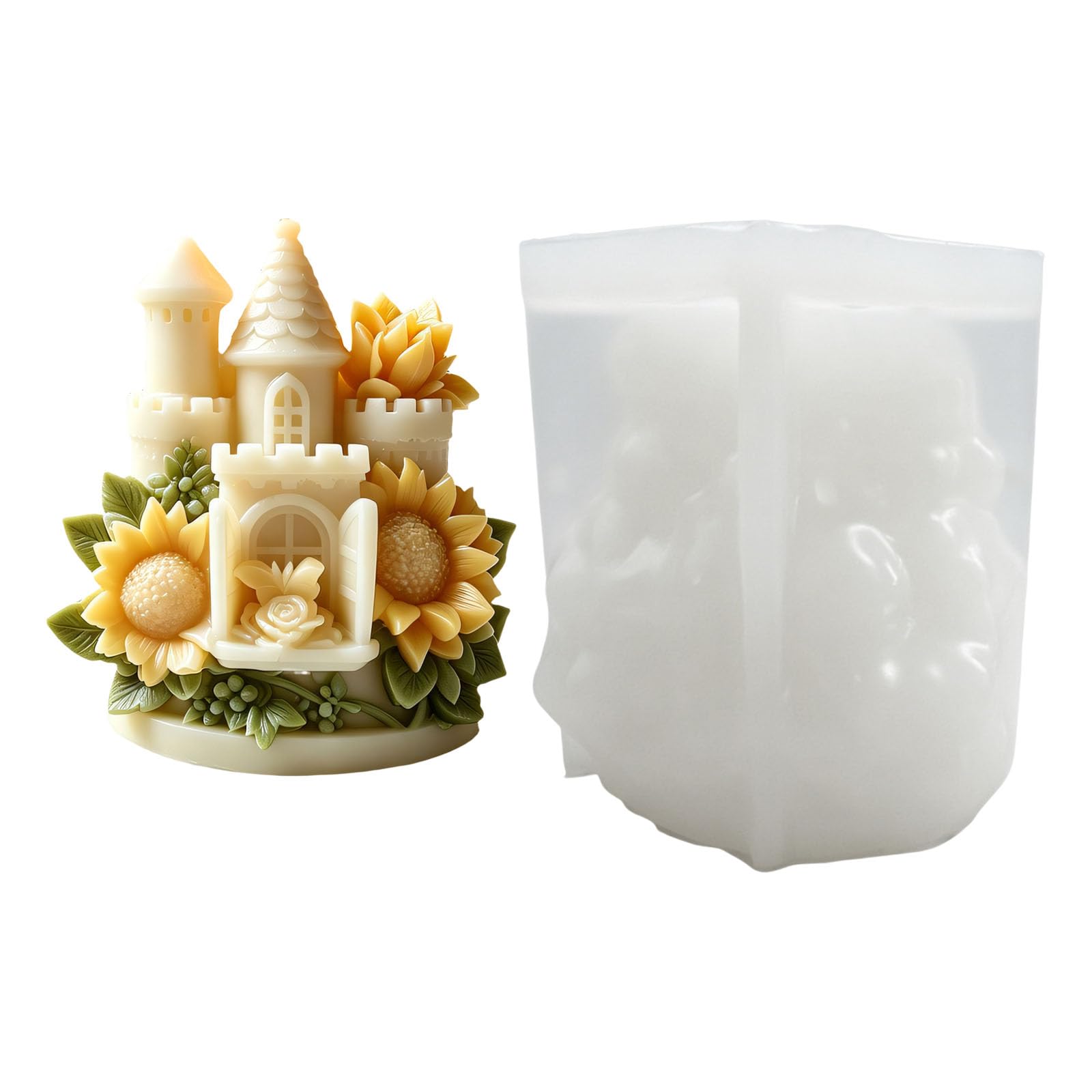 CAZSTYK Artistic Flower Manor Embossed Mold Silicone Easy Demolding Perfect Craft Enthusiasts Wide Application Plaster Ornament