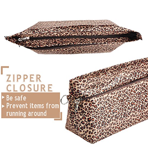 Vercord Purse Organizer Insert Bag Tote Handbags Pocketbook Inserts Organizers Zipper 11 Pockets Leopard Medium #TOP5