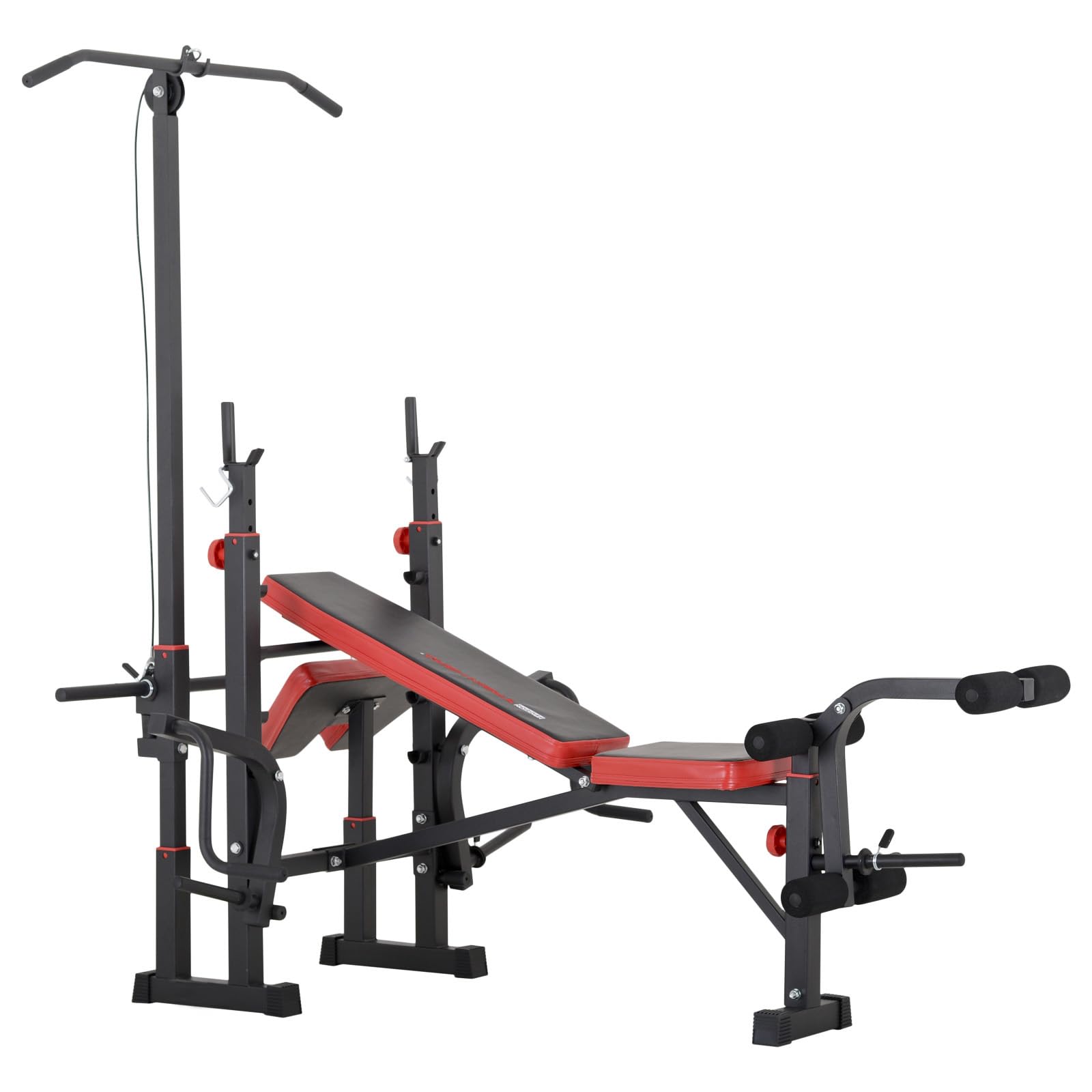 Hansson Sports® Kraftstation Hantelbank vielseitigen Training mit Latzug&Gewichten optinal
