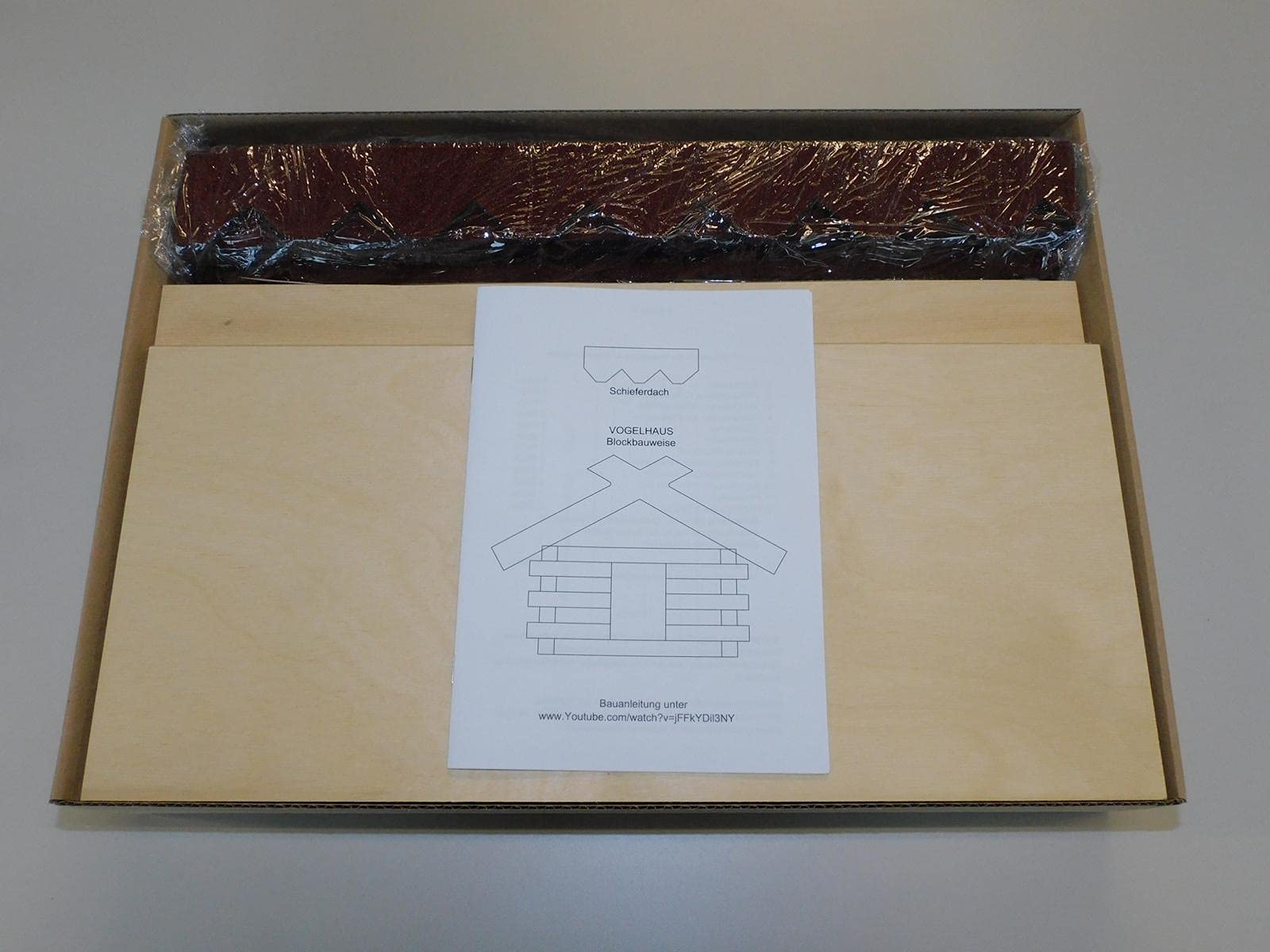 Vogelhaus Bausatz (groß), Schiefer rot Manufaktur Martinshof L: 44,00 cm B: 37,00 cm H: 27,00 cm Futterhaus, Futterplatz, Geschenkidee