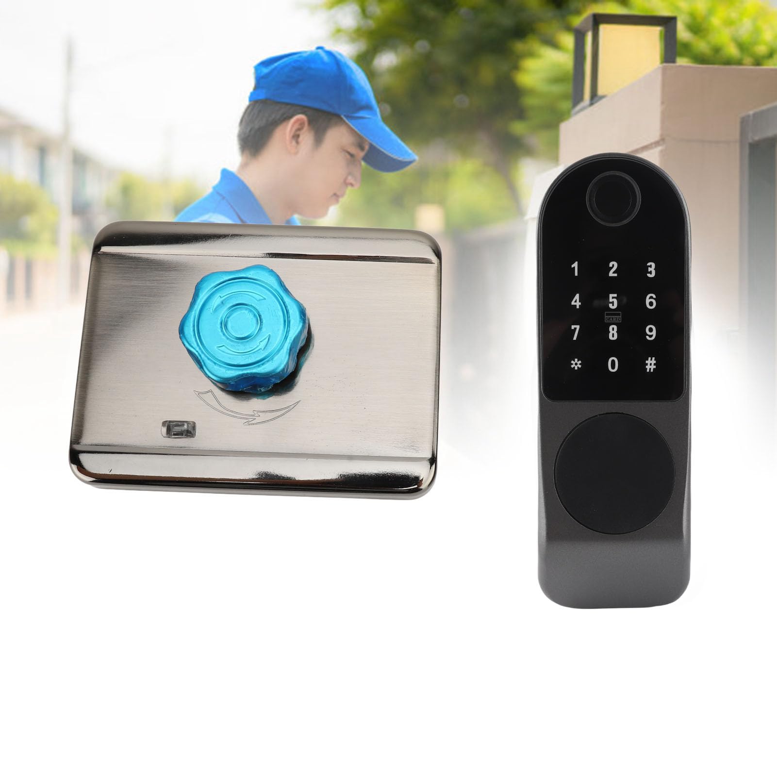 Asixxsix Smart Lock di Sicurezza, Serratura con Catenaccio con Ingresso Senza Chiave e Impronta Digitale con Controllo APP e Metodi di Sblocco Multipli per la Porta d'Ingresso dell'appartamento