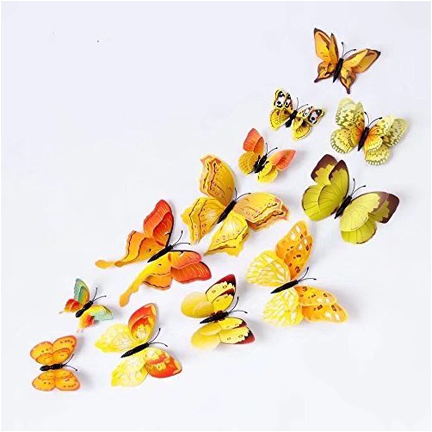 12Pcs/Set 3D Butterfly Stickers Card Making Stickers Wall Stickers 3D Crafts Butterflies (6)