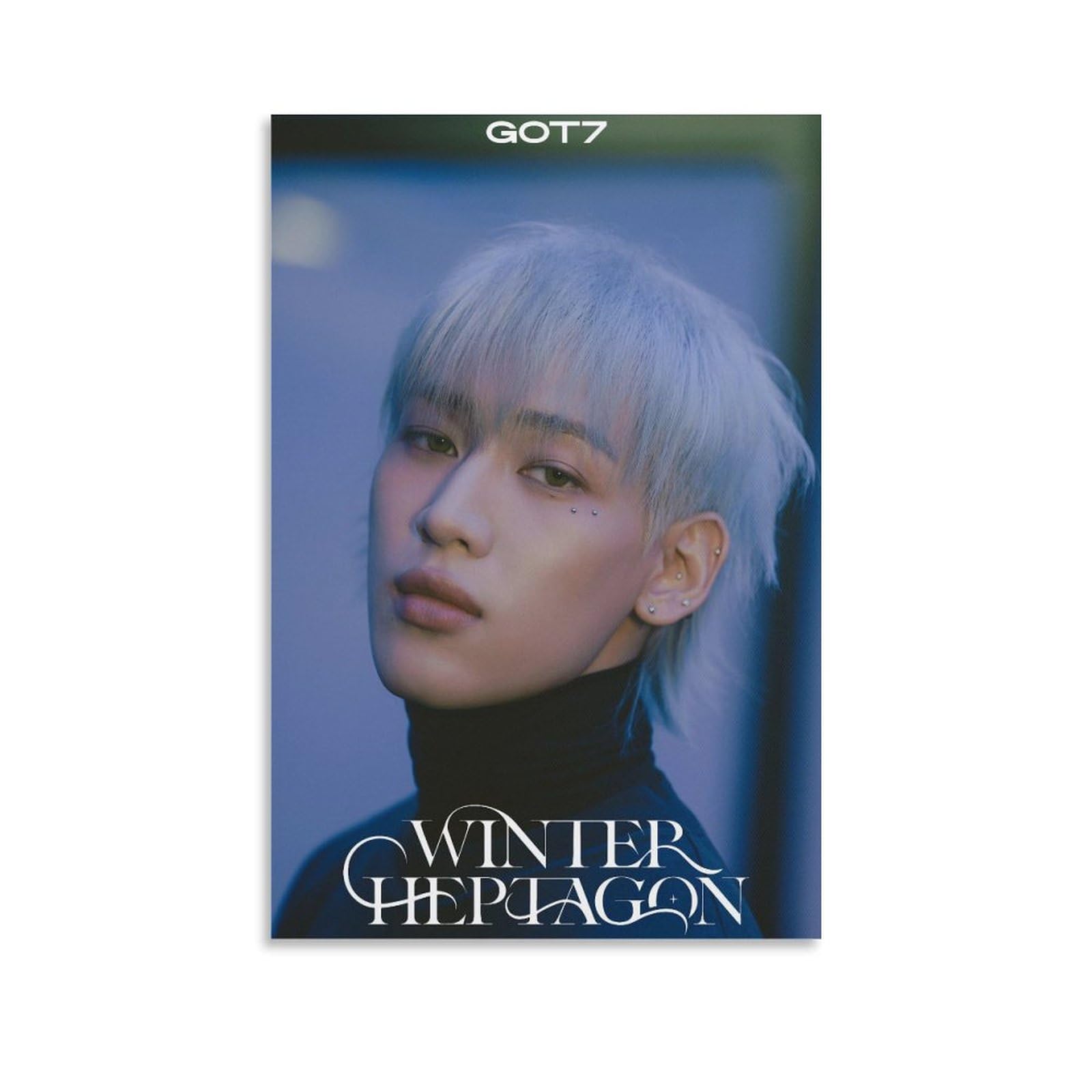 K-pop Artist GOT7 BAMBAM Winter Heptagon Album Concept Canvas