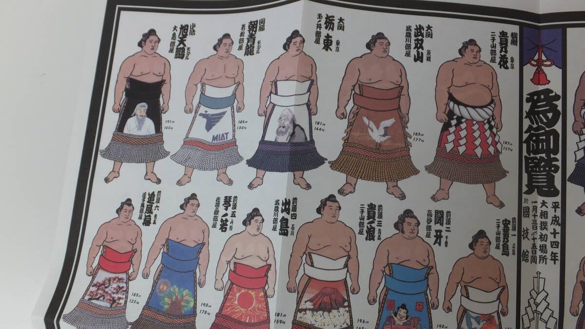 Amazon.co.jp: 絵番付 平成十四年初場所 横綱 武蔵丸 貴乃花 大関 魁皇