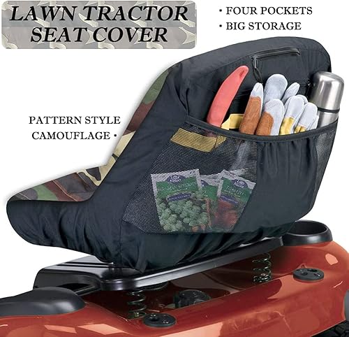 Miniatura 4 de Funda de asiento de cortacésped de camuflaje fundas de asiento de tractor de equitación 600d Oxford duradero impermeable cortacésped reemplazo