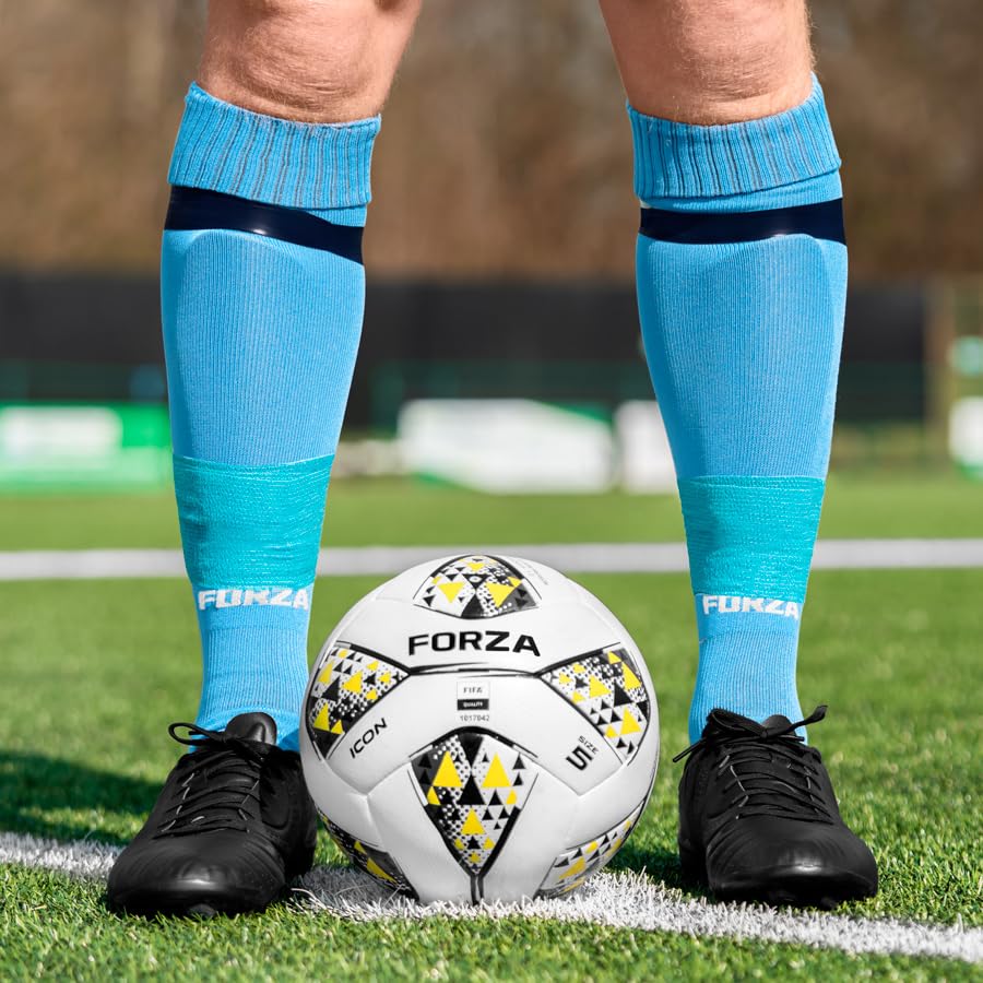 FORZA Spójna taśma bandażowa i skarpeta, 200% rozciągliwa, samoprzylepna, odporna na pot, opaska kompresyjna, wiele rozmiarów i kolorów (błękitna (10 cm x 4,5 m), 48 szt