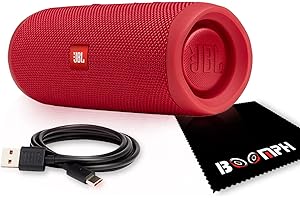 JBL Flip 5 Portable Waterproof Bluetooth Speaker in Red