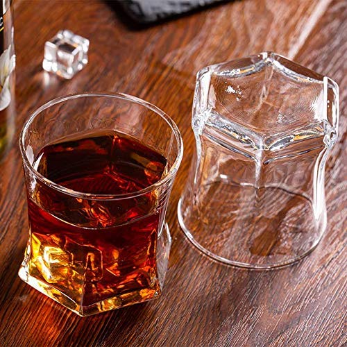 PRAMUKH FASHION Crystal Whiskey Glass Drinkware Set of 6 (2)
