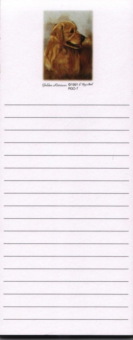 Darker Golden Retriever Magnetic List Pads - Set of 2