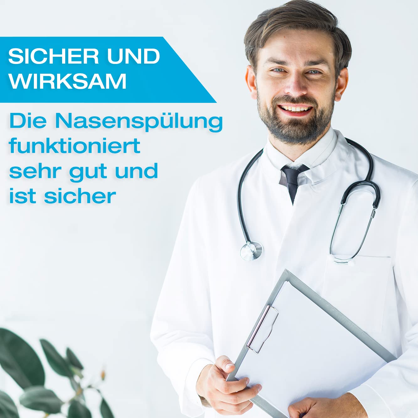 Elektrisch Nasendusche von Tilcare – Für Befreiung der Nasennebenhöhlen und der Bekämpfung von Allergien - Elektrischer Neti-Topf für Erwachsene - Inclusive Handtuch und 30 Salzpackungen