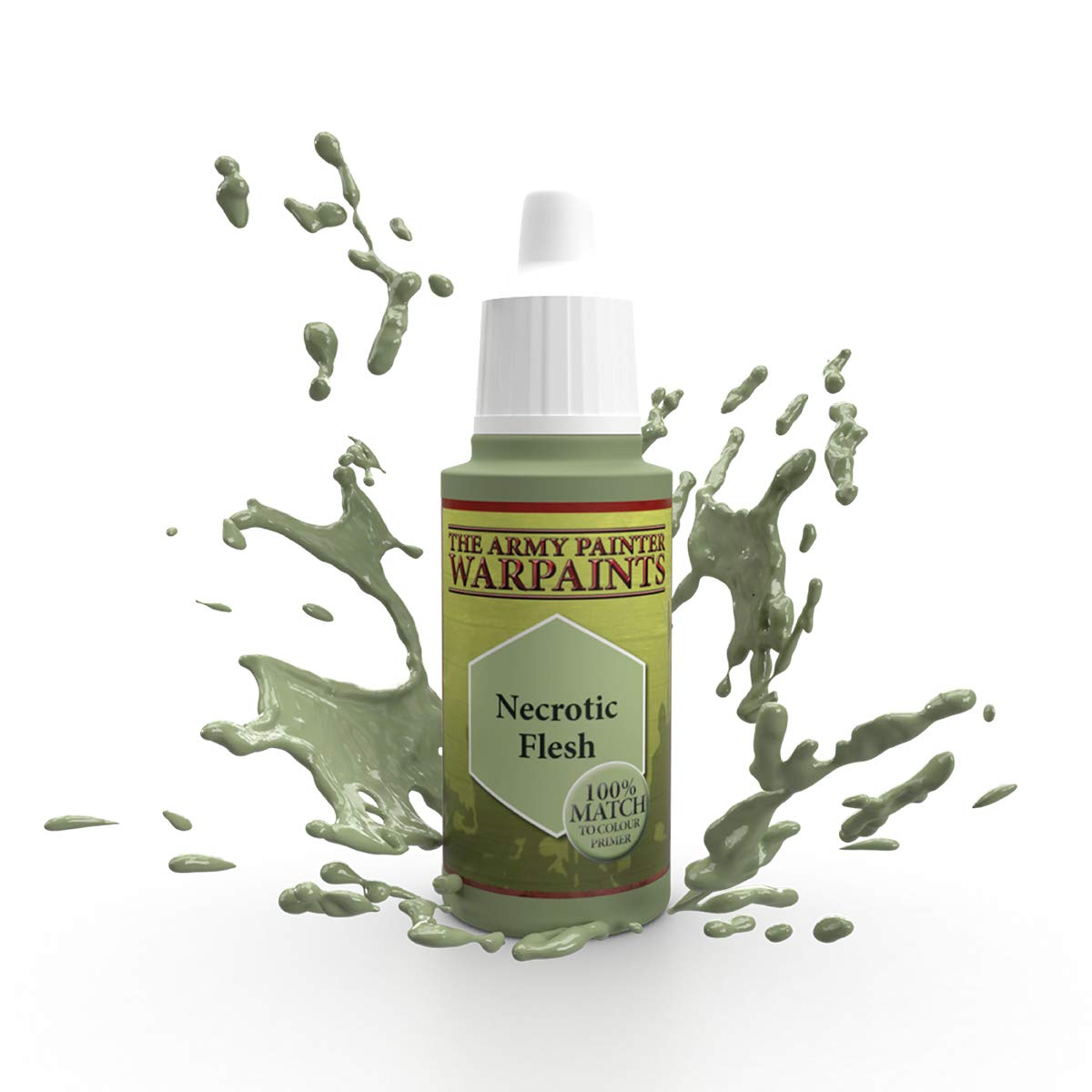 The Army PainterNecrotic Flesh Warpaint - Acrylic Non-Toxic Heavily Pigmented Water Based Paint for Tabletop Roleplaying, Boardgames, and Wargames Miniature Model Painting- 18 ml