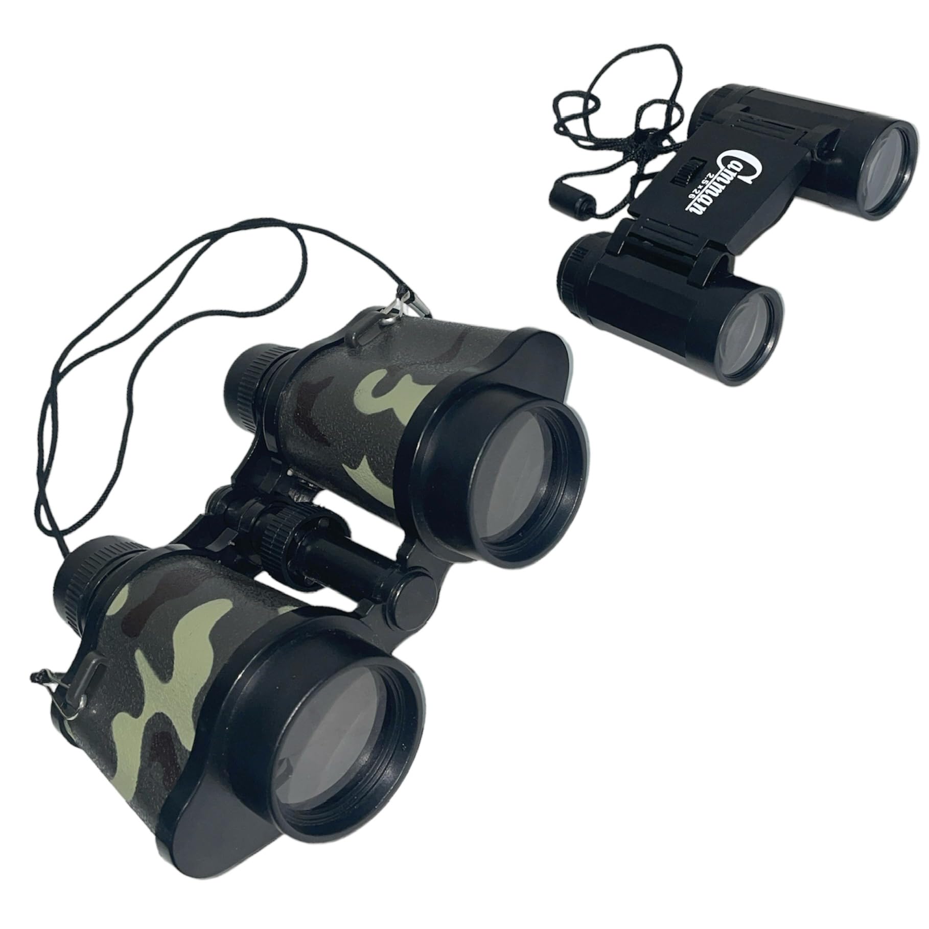 TKE T.K. Enterprises Big Camouflage Binoculars And Black Small Binoculars Telescope Outdoor Observing Binoculars Combo Binocular For Kids Gifts For 3-12 Years Boys Girls (Pack Of 2)