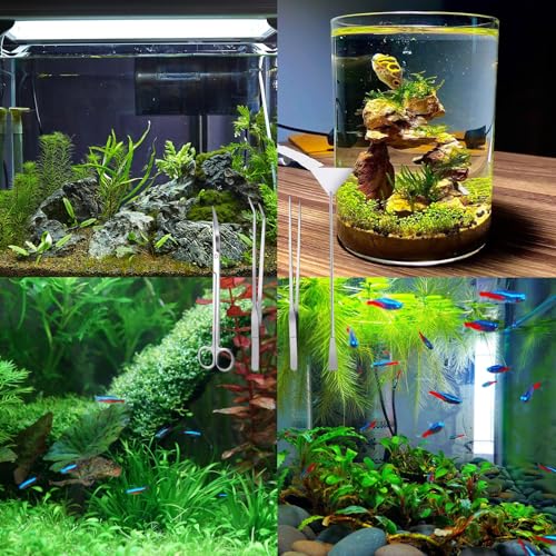 SUpoetry 4-Teiliges Set Fish Tank Tools, Aquarium Zubehoer Werkzeug, Aquarium Zubehoer, Ideal Für Die Reinigung des Aquariums In Ihrem Haus