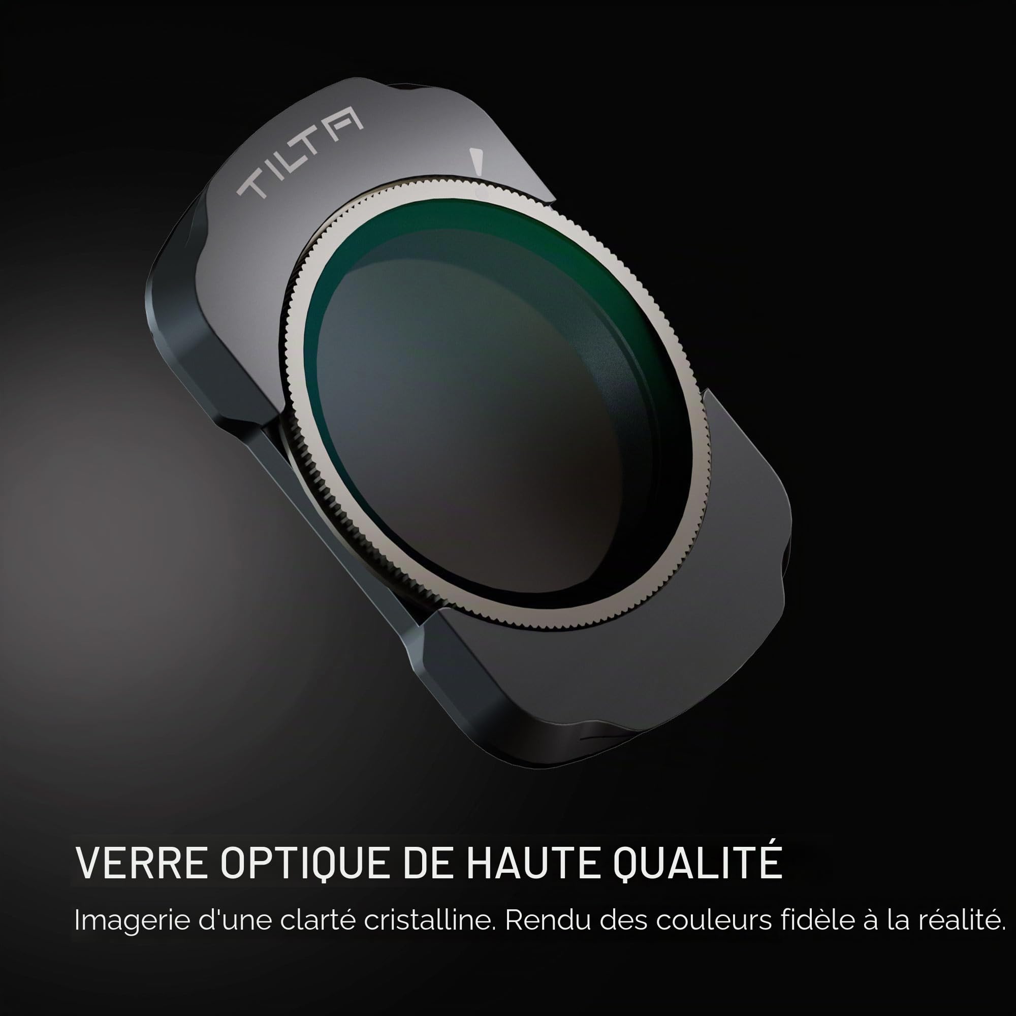 Tilta Pocket 4 Filtre Variable ND2-32, Filtre Magnétique VND 5-Stop Compatible avec DJI Osmo Pocket 3 Pocket 4, Verre Optique Ultra-Fin à Revêtement Polyvalent TF-OP3-VND