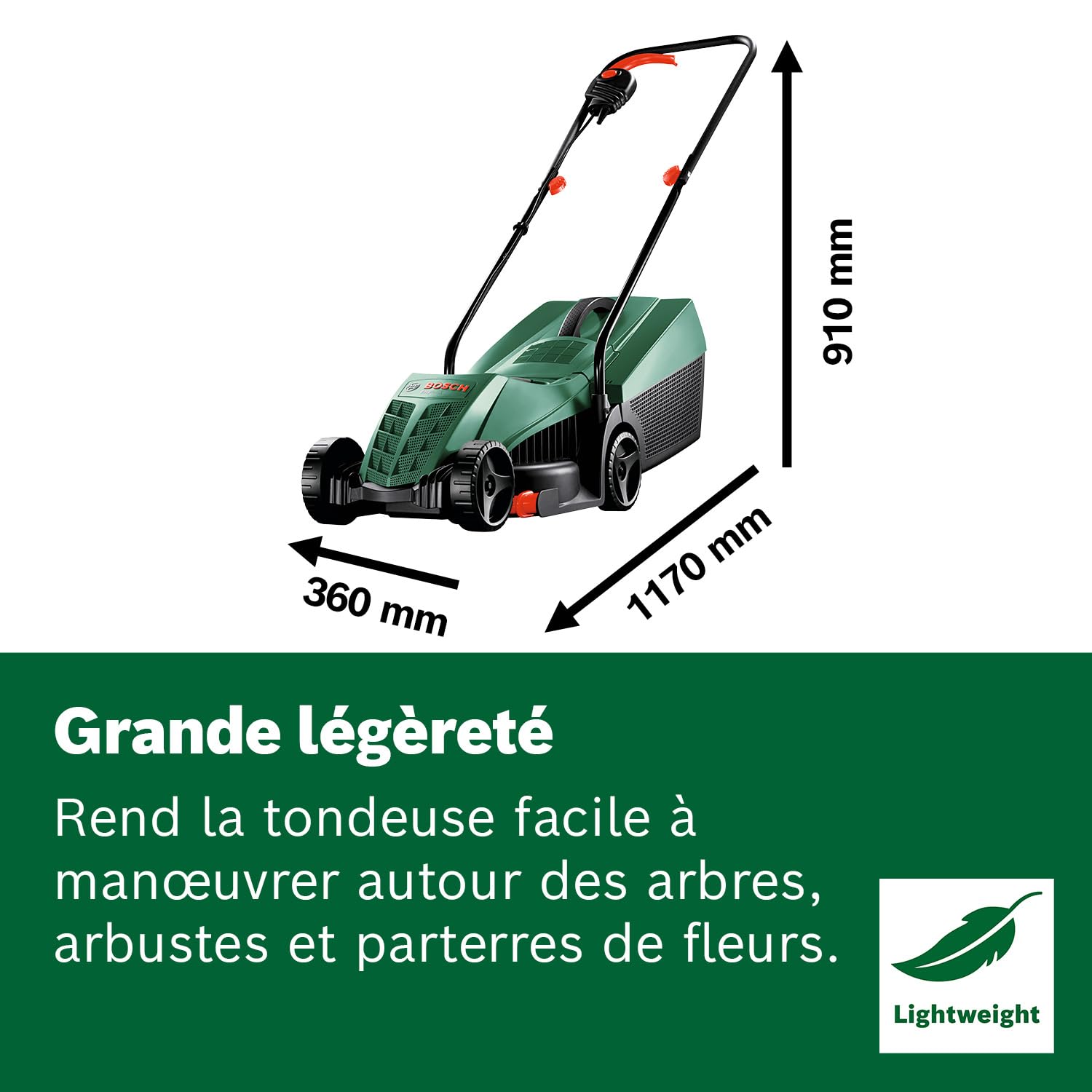 Bosch Tondeuse à Gazon Filaire EasyRotak 32-235 1200 W 32 cm 31 L
