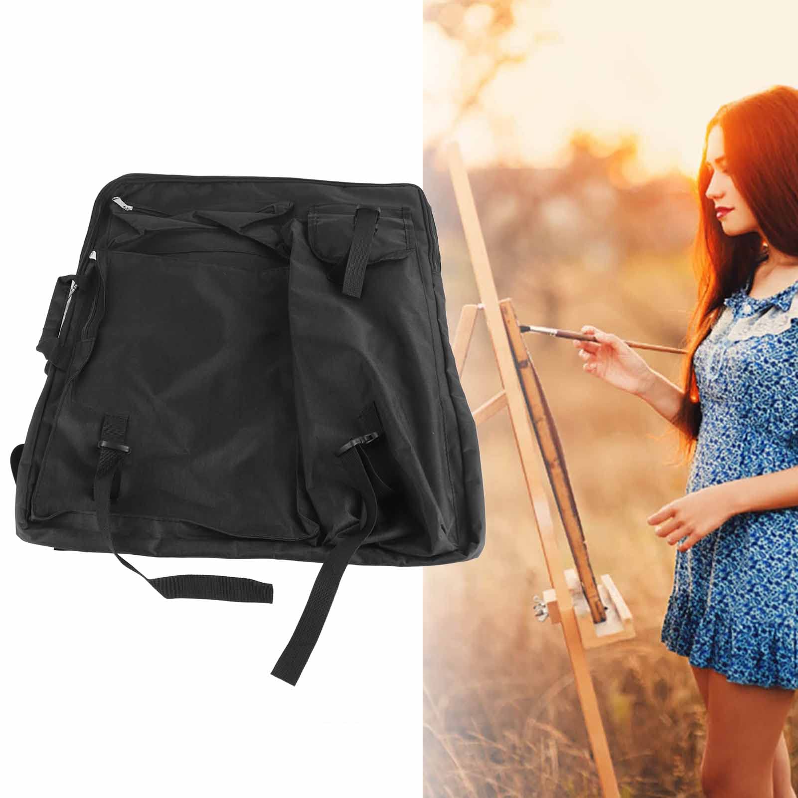 HEEPDD Zaino per Dipingere in Tela 4K, 66x49x6 cm, Impermeabile, Grande Borsa per Artisti, Nero