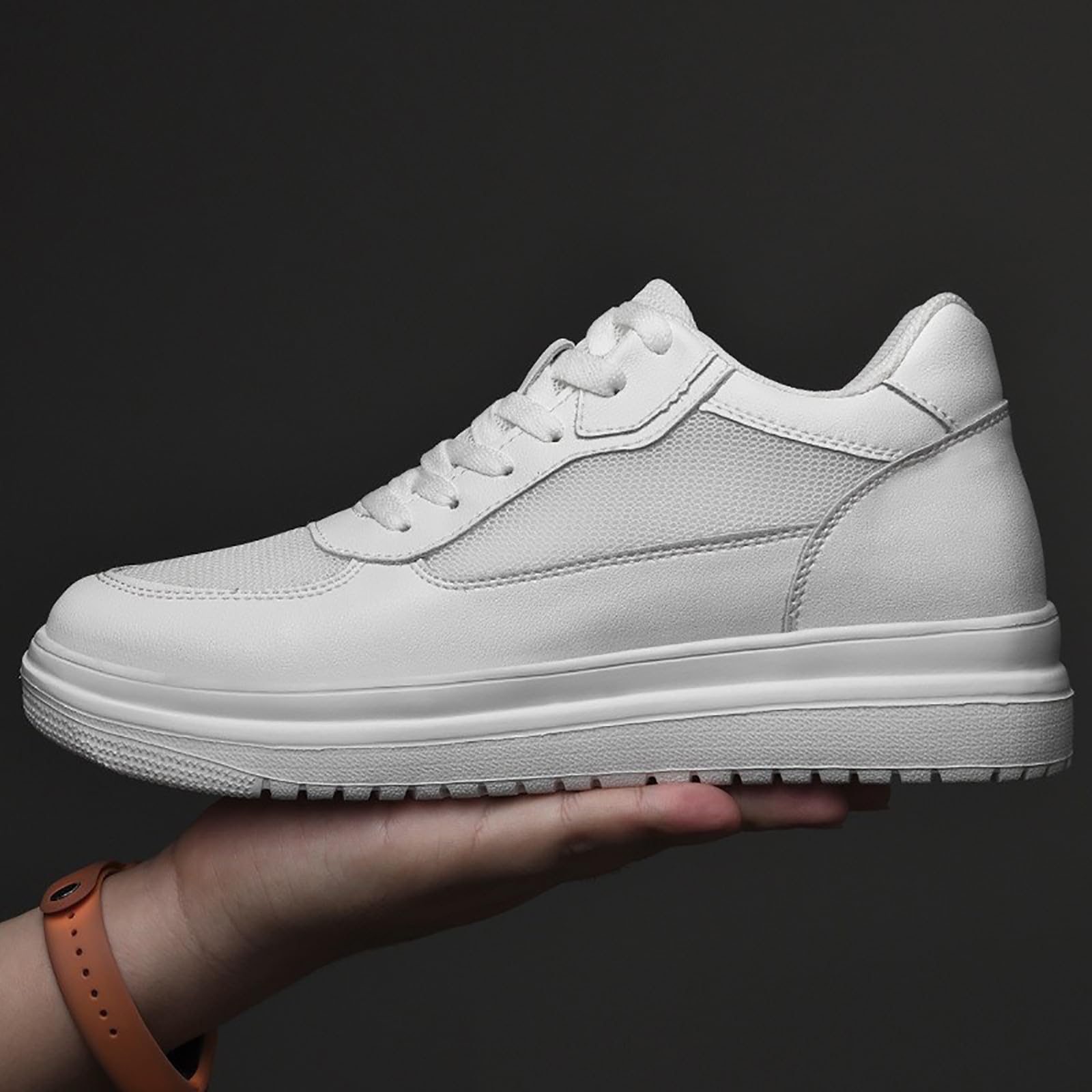 Genérico Zapatillas Hombre Verano Casa - Zapatos con Alzas para Hombre Unisex de 6/8/10 cm con Altura Ajustable Informales Antideslizantes Transpirables con Cordones De Hombre De Marca